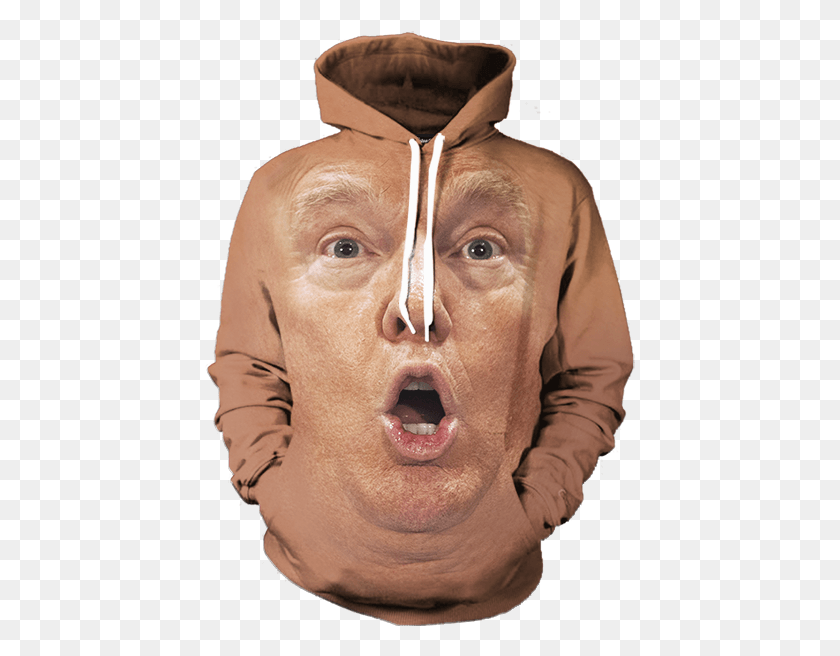 431x596 Donald Trump Hoodie, Head, Face, Person HD PNG Download