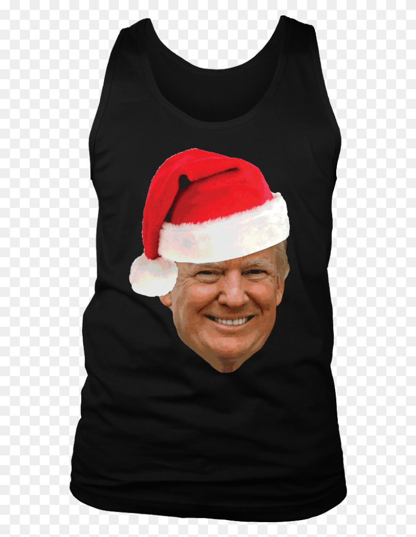 562x1025 Donald Trump Wearing A Santa Hat Christmas Holiday Donald J. Trump 2017, Hat, Clothing, Apparel HD PNG Download