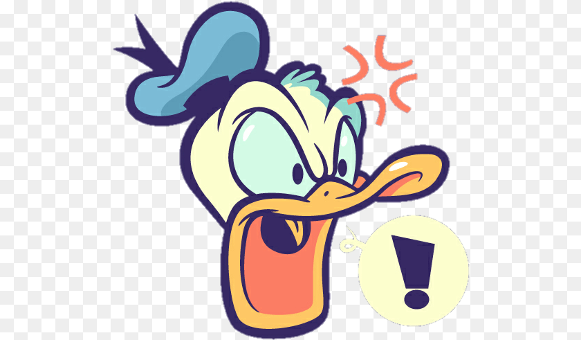 517x491 Donaldduck Emoji Disney Angry Donald Duck Sticker, Cutlery, Spoon, Art, Graphics Transparent PNG
