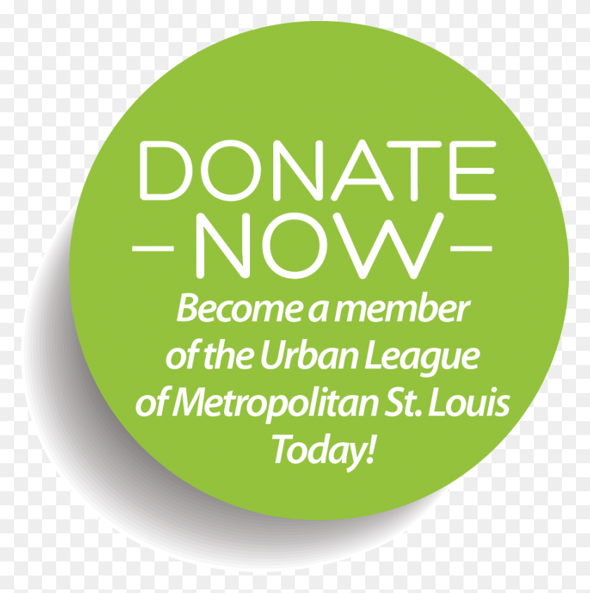 869x875 Donate Now Button Green Urban League Circle, Tennis Ball, Tennis, Ball HD PNG Download