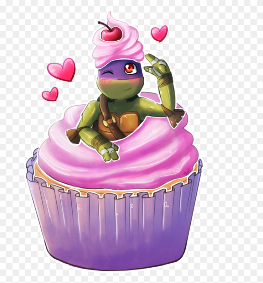 691x843 Donatello Images Cupcake Donnie Wallpaper And Background Donatello, Cream, Cake, Dessert HD PNG Download