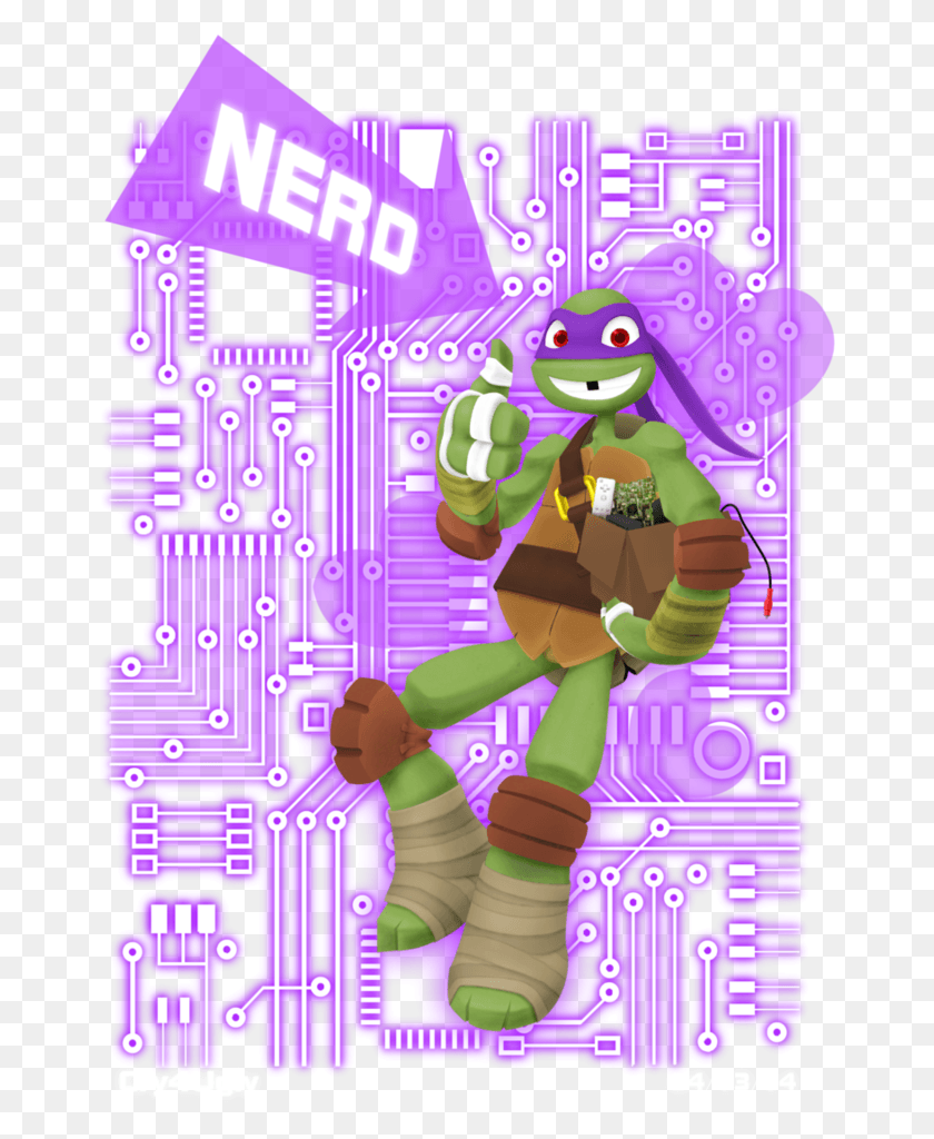 663x964 Donatello Images The Nerd D Wallpaper And Background Donatello Hamato Cute 2012, Pac Man HD PNG Download