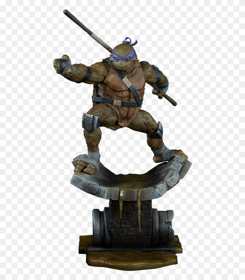 479x900 Donatello Statue Https Teenage Mutant Ninja Turtles Estatuas, Juguete, Persona, Humano Hd Png