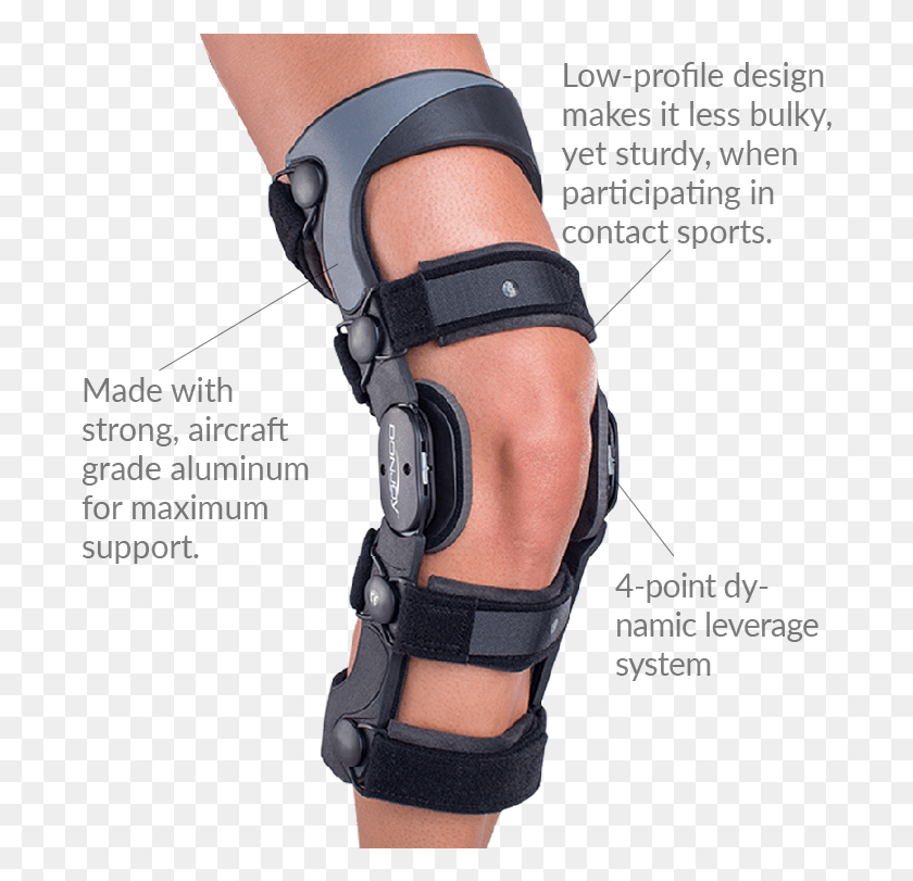691x751 Donjoy 4 Point Knee Brace Donjoy 4 Point Knee Brace, Person, Human HD PNG Download