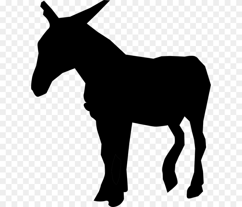 Donkey Black Clipart, Gray PNG