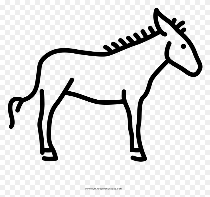 877x818 Donkey Coloring, Gray, World Of Warcraft HD PNG Download