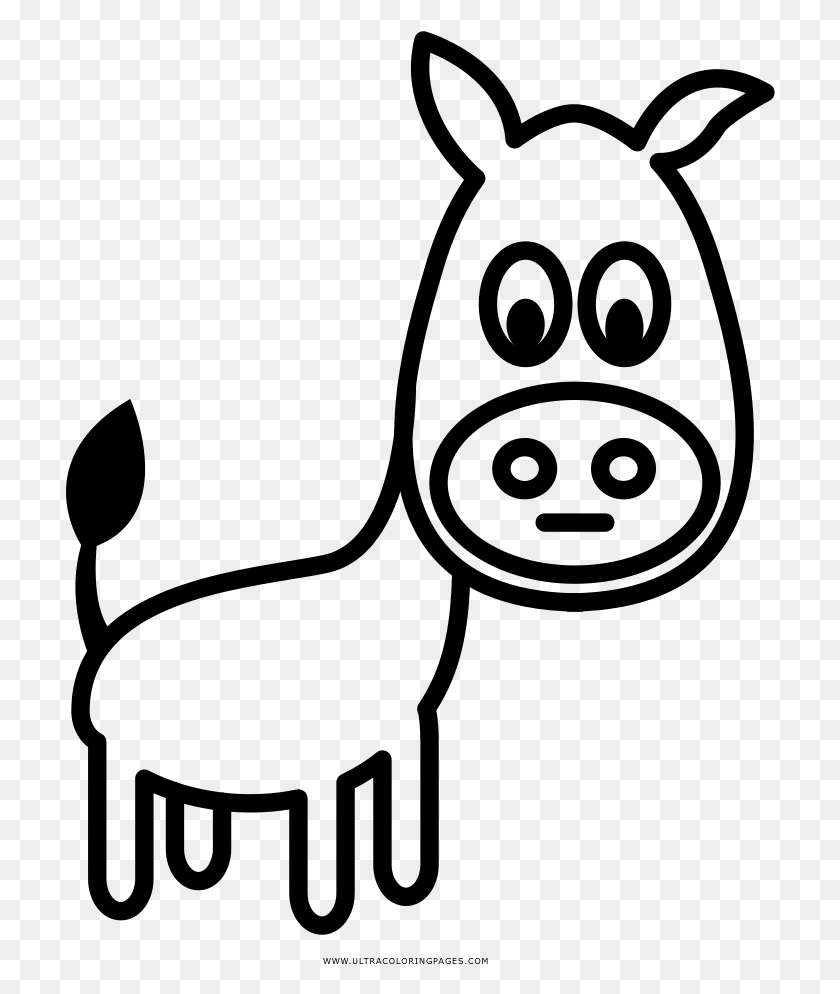 710x934 Donkey Coloring Page, Gray, World Of Warcraft HD PNG Download