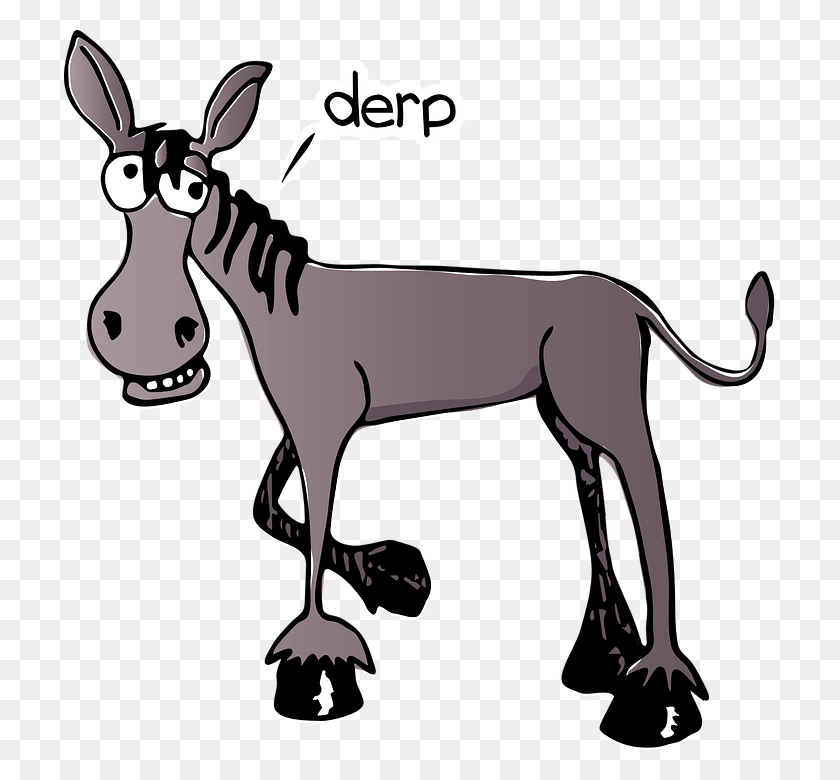 711x720 Donkey Free Transparent Background Images Free Derp Donkey, Mammal, Animal, Horse HD PNG Download