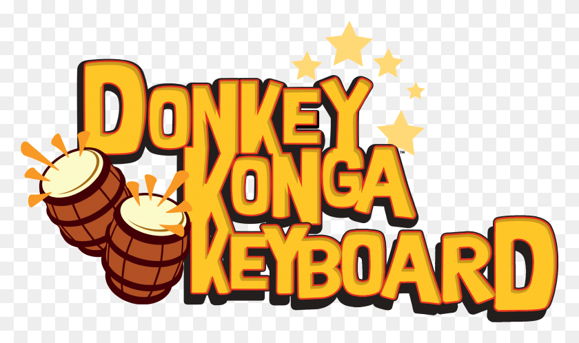 2660x1496 Donkey Kong Bongos Donkey Konga Logo, Text, Dynamite, Weapon HD PNG Download