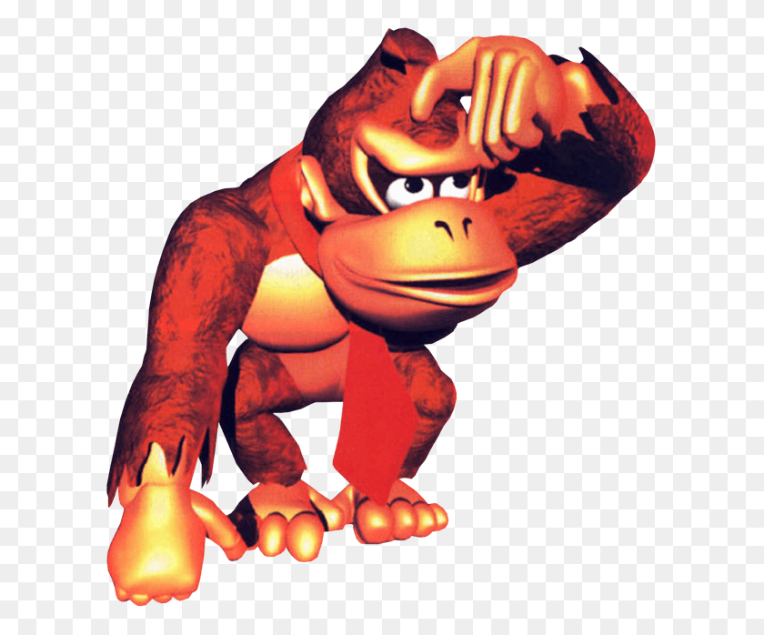 605x638 Donkey Kong Confused, Dinosaur, Reptile, Animal HD PNG Download