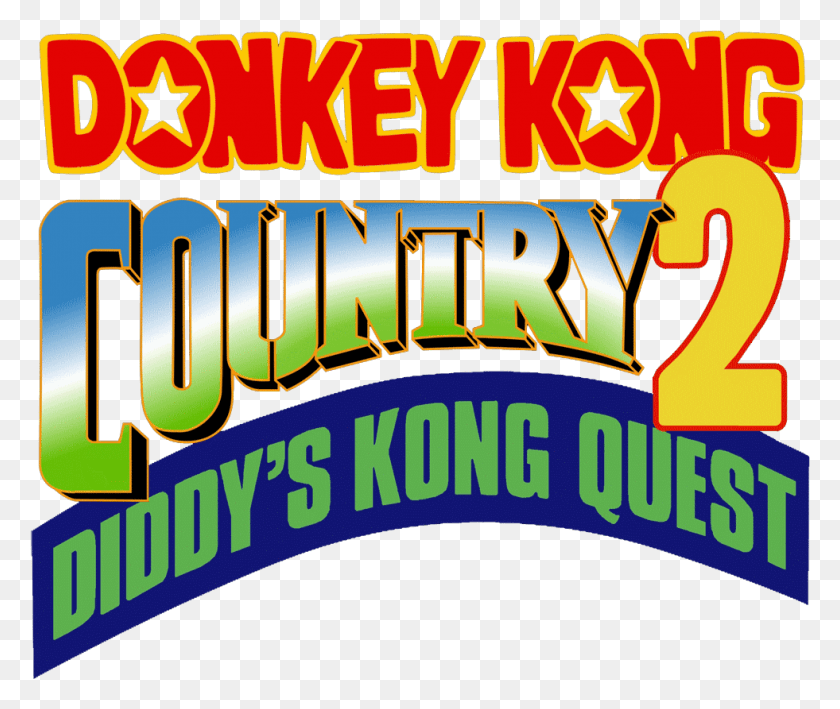 981x817 Donkey Kong Country 2 Diddy39s Kong Quest Logo Donkey Kong Country 2 Logo, Alphabet, Text, Game HD PNG Download
