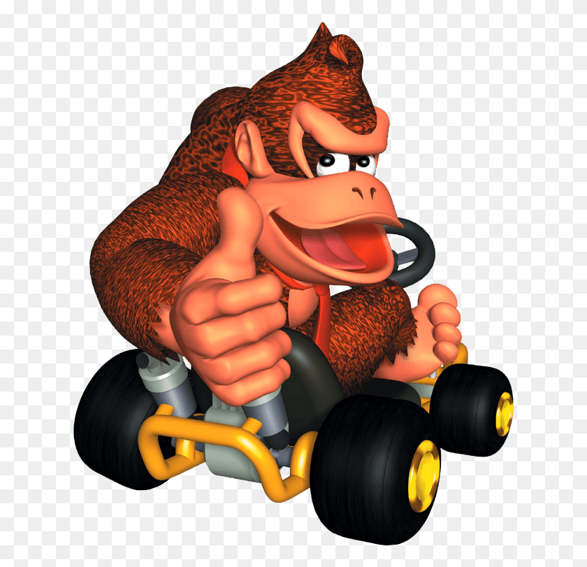 631x751 Donkey Kong Through The Years Part Mario Kart 64 Dk, Toy, Animal, Mammal HD PNG Download