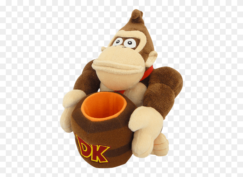 427x553 Donkey Kong With Barrel 8 Plush Peluche De Donkey Kong, Juguete, Cojín, Dulces Hd Png