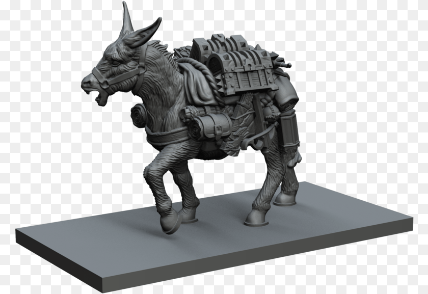 Donkey Stl Miniature File Bronze Sculpture, Art, Animal, Horse, Mammal PNG