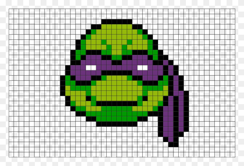 880x581 Донни Тмнт Pixel Art, Pac Man Hd Png Скачать