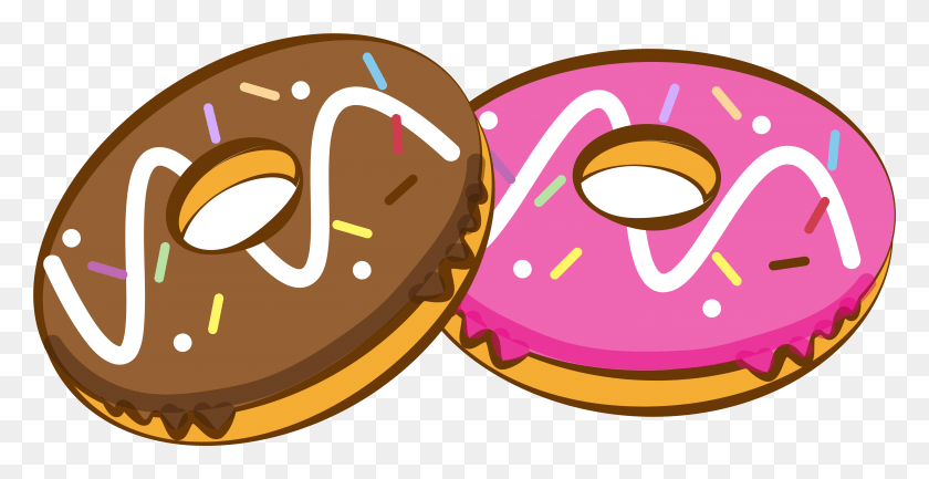 5865x2812 Donut Bread Hand Drawn Cartoon And Vector Image, Icing, Cream, Cake HD PNG Download