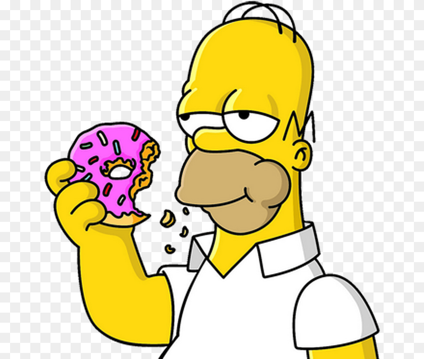 676x712 Donut Homer Simpson, Adult, Female, Food, Person Clipart PNG