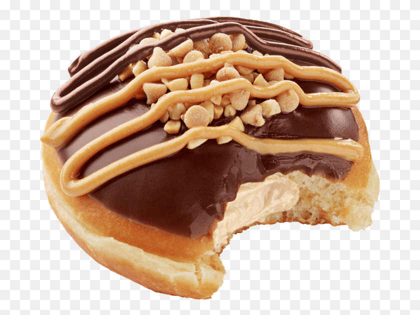 681x570 Donut Transparent Images Krispy Kreme Reese39s Pieces Donut, Hot Dog, Food, Caramel HD PNG Download
