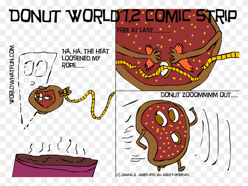 2285x1668 Donut World Cartoon, Label, Text, Cushion HD PNG Download