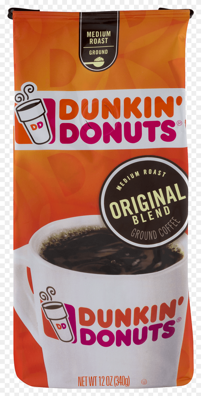 881x1801 Пончики Оригинальная Смесь Молотый Кофе Средней Обжарки Dunkin Donuts, Кофейная Чашка, Чашка, Реклама Hd Png Скачать
