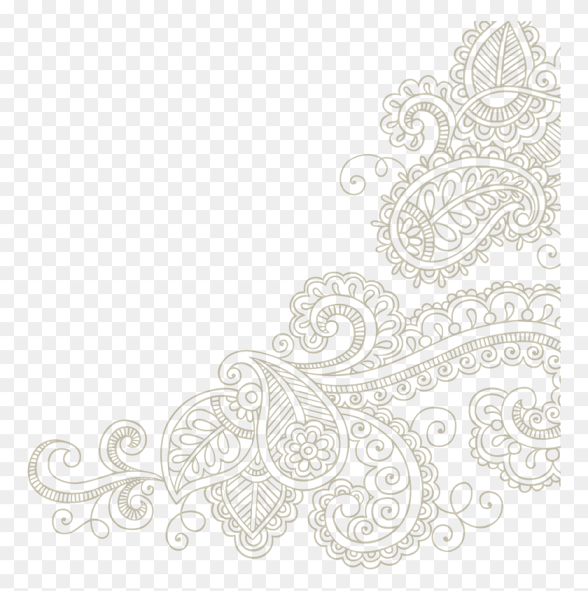 762x784 Descargar Png Doodle, Patrón, Paisley, Diseño Floral Hd Png