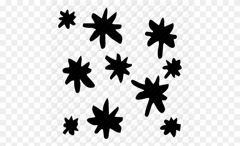 Doodles Fireworks Hand Drawn Pattern Scribble Stars Icon, Art, Floral Design, Graphics Sticker PNG