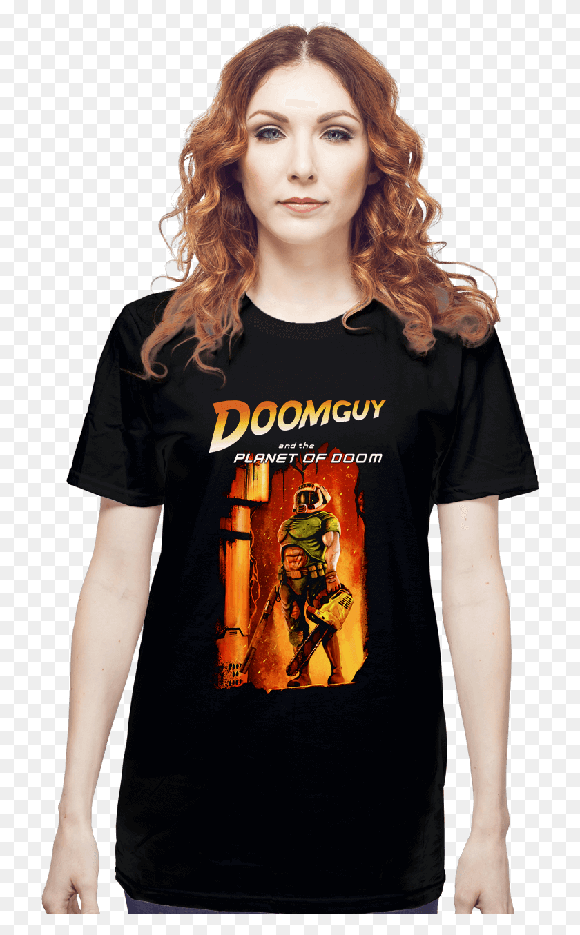 721x1295 Doomguy Amp The Planet Of Doom Shirt, Clothing, Apparel, T-shirt HD PNG Download