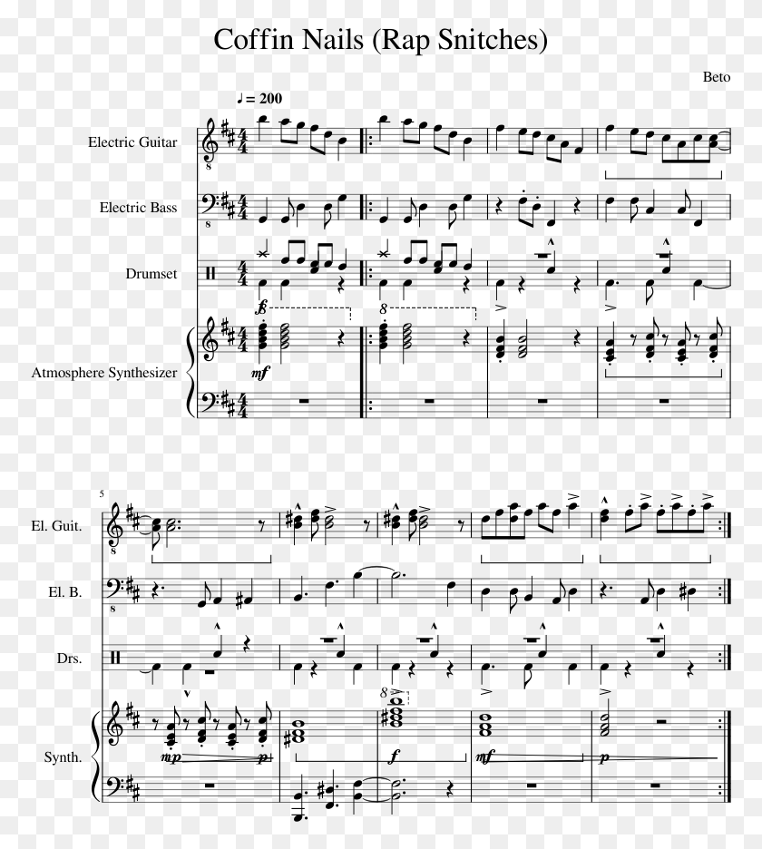 773x876 Doomsday Flute Sheet Music, Gray, World Of Warcraft HD PNG Download