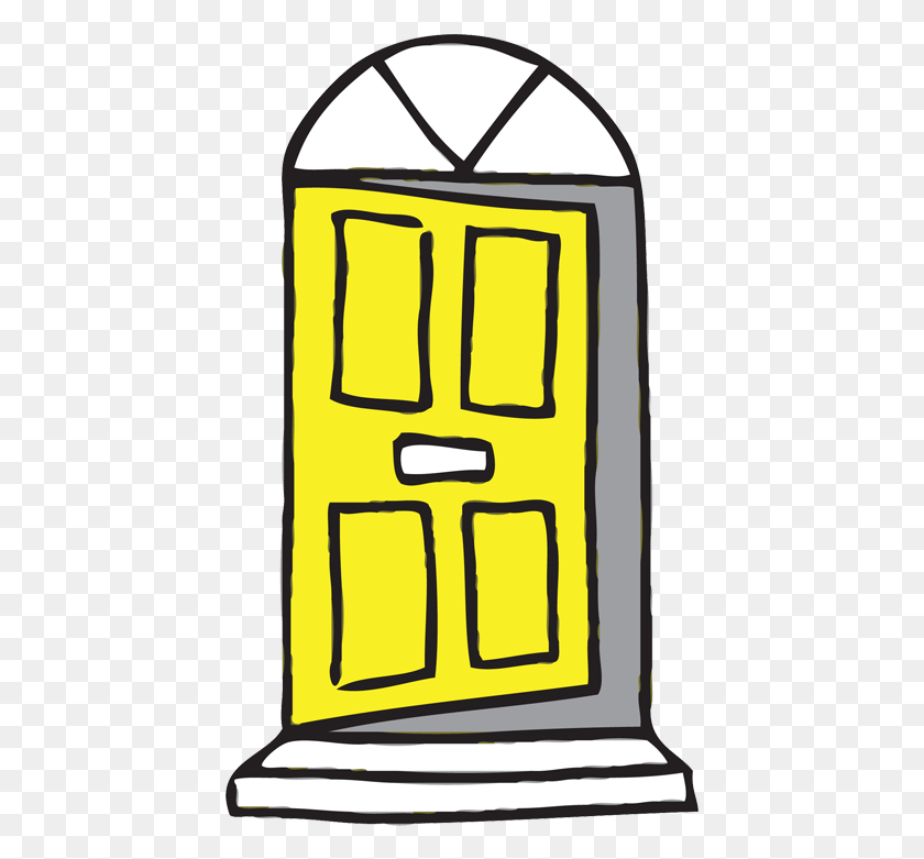 431x721 Door Clipart Student Yellow Door, Beverage, Drink, Alcohol HD PNG Download