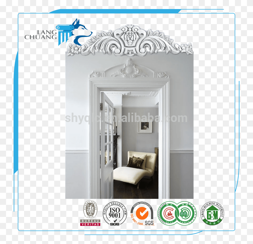 750x750 Door Frame Decorative Component Pu Foam Material Corner Columnas Romanas En Yeso, Room, Indoors, Furniture HD PNG Download