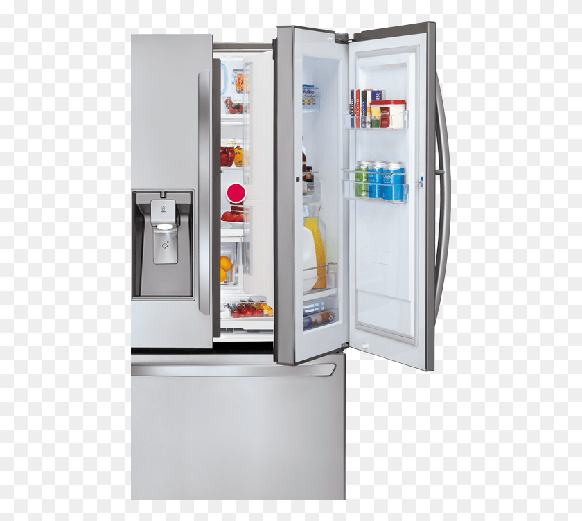 463x692 Door In Door Open Fridge Lg Door In Door, Refrigerator, Appliance HD PNG Download