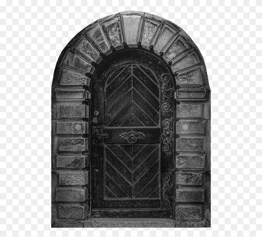 517x701 Door Old Handle Input Architecture Gothic, Building, Arch, Arched Descargar Hd Png