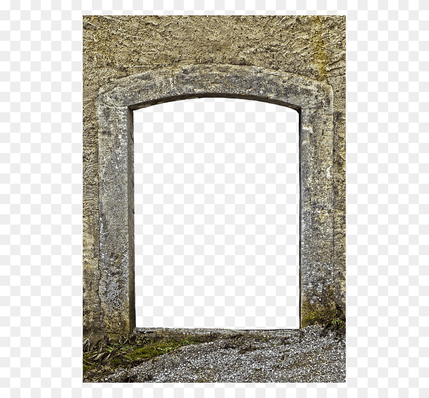 515x720 Door Portal Archway Historically Old Goal Gate Wall Bricks Gate, Ruins, Hole, Window HD PNG Download