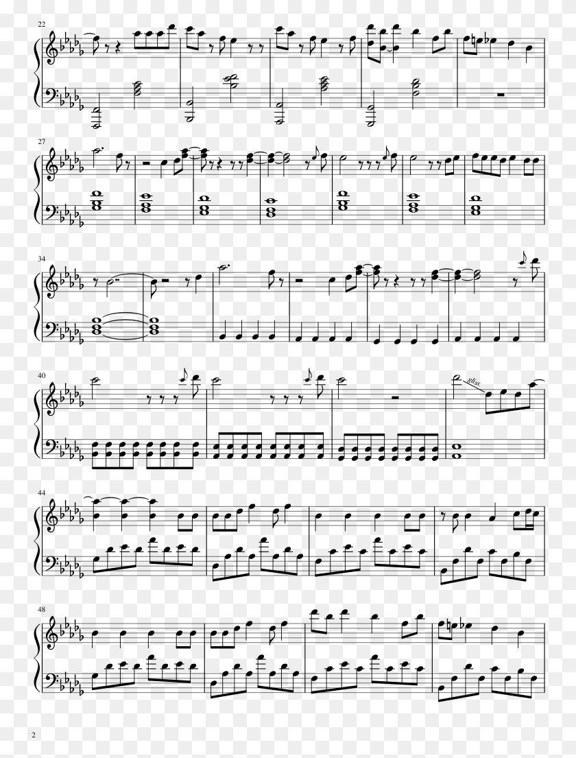 750x1045 Dope Butterfly Sheet Music Composed By Arranged By Even If I Die It39s You Piano Sheet, Gray, World Of Warcraft HD PNG Download