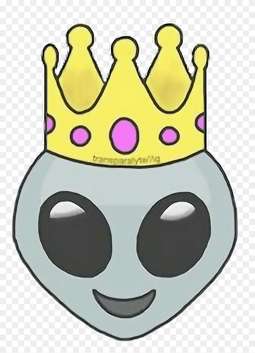 1024x1446 Descargar Png Dope Emoji Corona Extraterrestre Emoji Con Corona, Mascota, Animal, Mamífero Hd Png