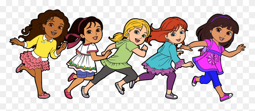 1191x466 Dora And Friends Clipart Cartoon Clip Art Dora And Friends Clipart, Person, Human, People HD PNG Download