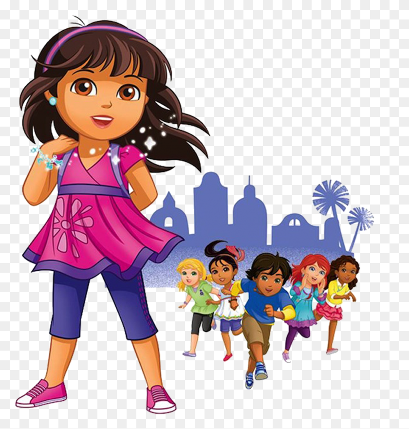 1024x1078 Descargar Png Dora And Friends Dora E Os Amigos Da Cidade, Person, Human, Graphics Hd Png