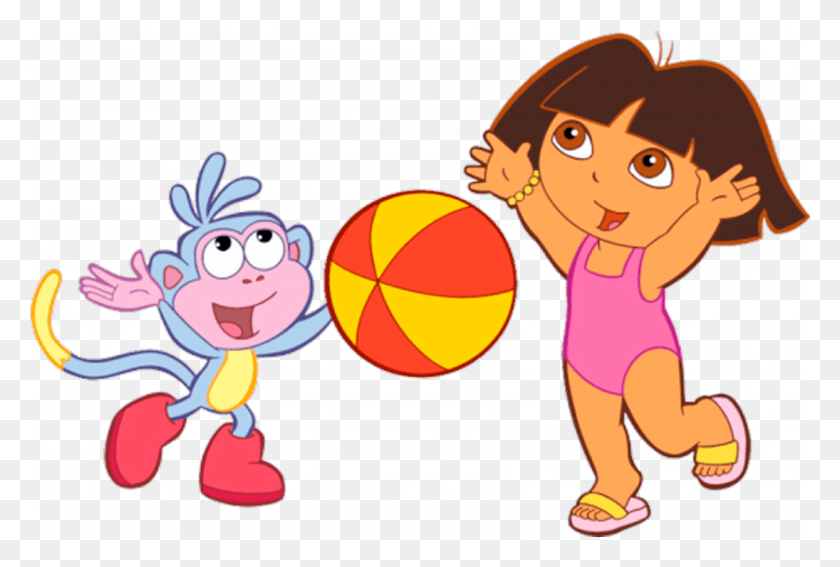 1095x713 Dora The Explorer Dora The Explorer Beach Ball, Person, Human, Sport HD PNG Download