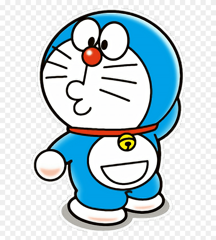 596x876 Descargar Png Doraemon Baby Sticker Doraemon, Al Aire Libre, Texto, Torre Del Reloj Hd Png