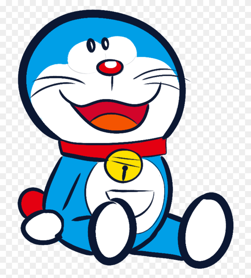 725x871 Doraemon Drawing Outline Cartoon, Outdoors, Chef, Face HD PNG Download