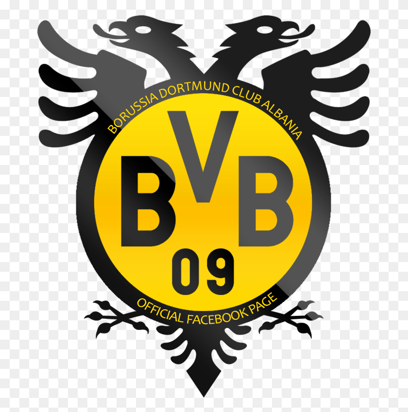 689x789 Dortmund Crest Stock Albania Flag Eagle, Poster, Advertisement, Text HD PNG Download