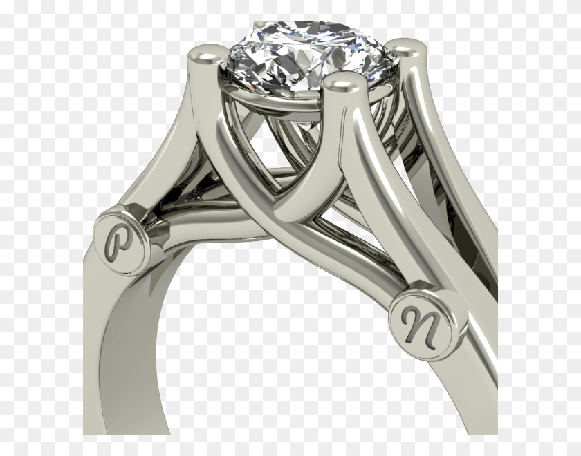 600x600 Dos Anillos De Compromiso Con Iniciales, Ring, Jewelry, Accessories HD PNG Download