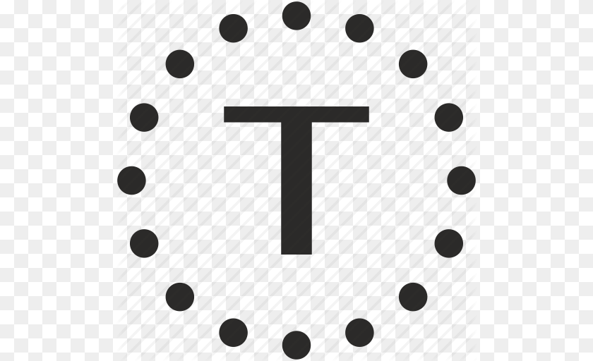 Dots Key Latin Letter T Icon, Cross, Symbol Sticker PNG