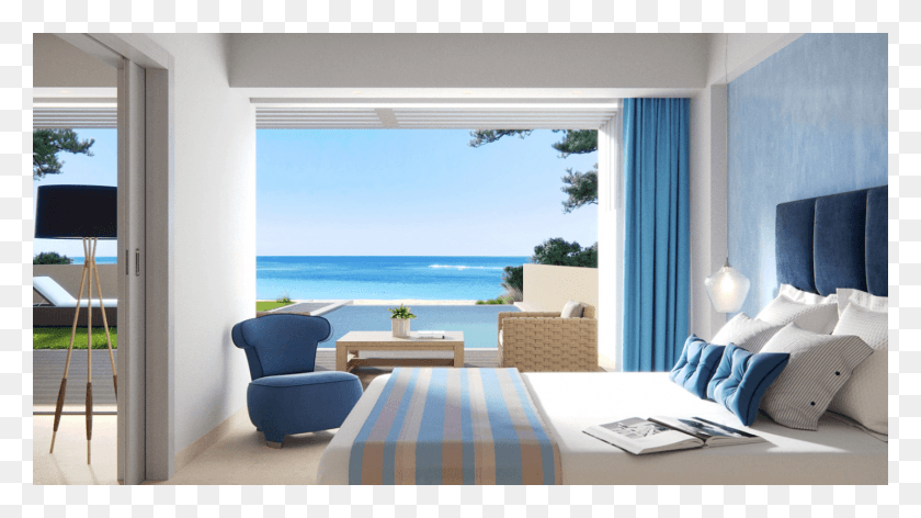 1438x761 Double Bedroom Ikos Dassia, Furniture, Home Decor, Chair HD PNG Download