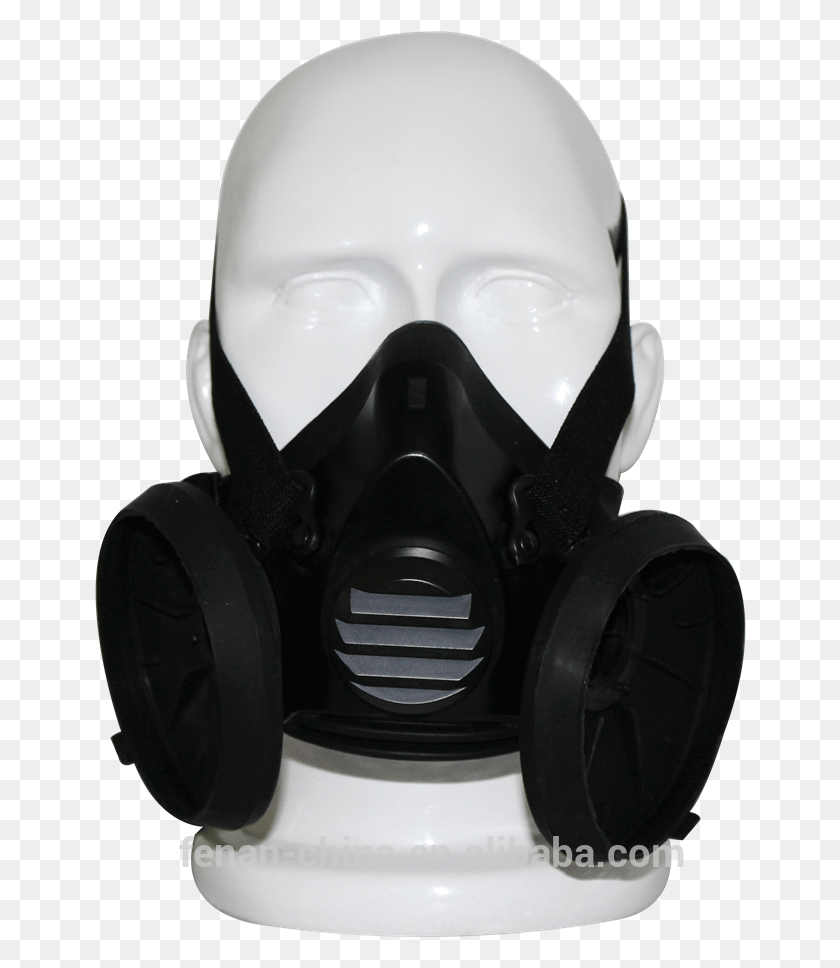 652x908 Double Canister Gas Mask Industrial Face Mask Half Gas Mask, Helmet, Clothing, Apparel HD PNG Download