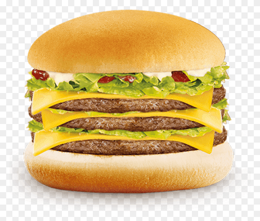 970x813 Double Cheeseburger Triple Cheeseburger, Burger, Food HD PNG Download