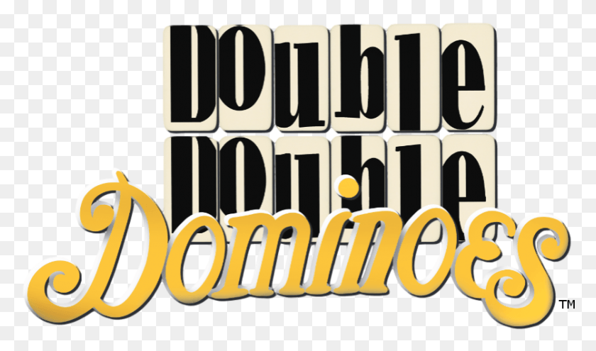 836x467 Double Double Dominoes Logo Illustration, Word, Text, Alphabet Descargar Hd Png