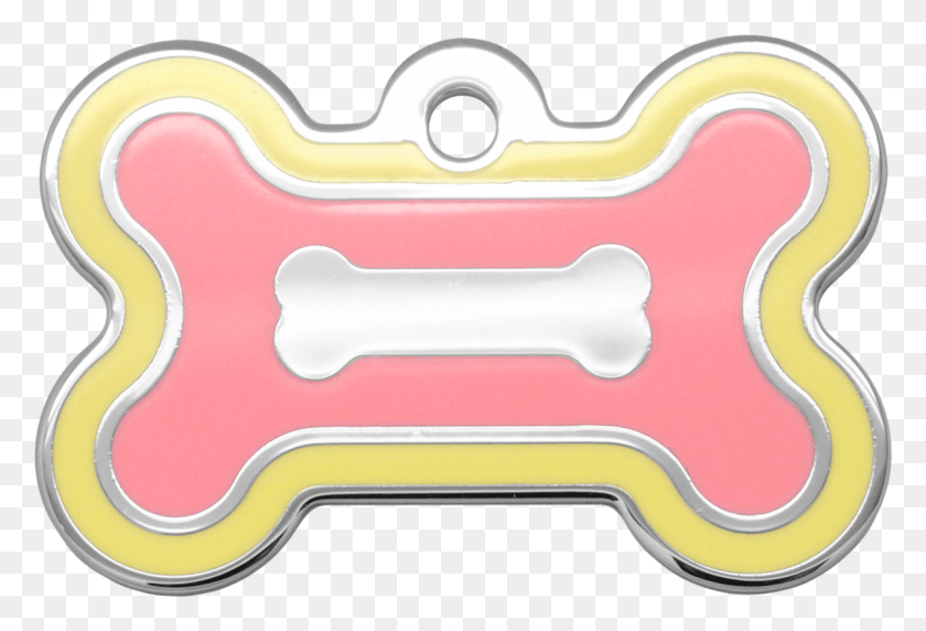 1195x785 Double Frame Bone Tag Yellow Amp Pink Tile, Label, Text, Logo Descargar Hd Png