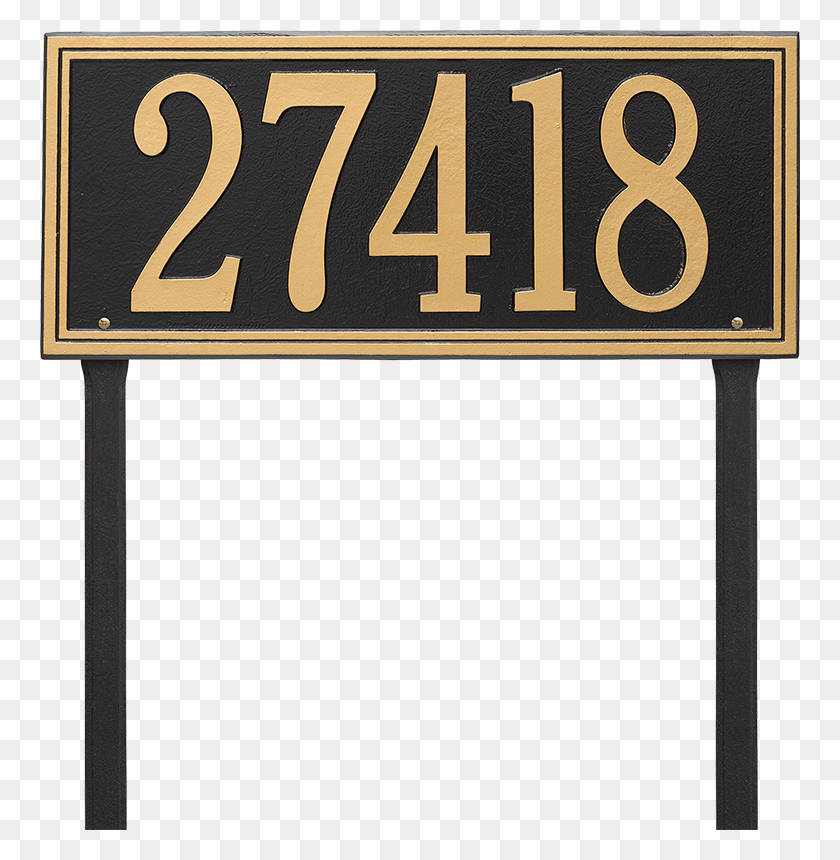 760x800 Double Line Estate Lawn Plaque One Line Sign, Text, Symbol, Number HD PNG Download