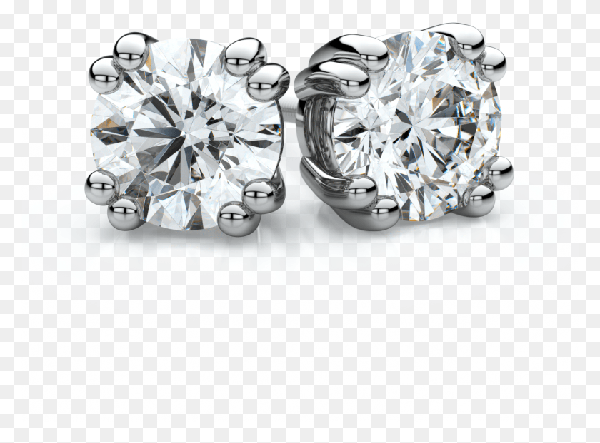 1501x1081 Double Prong White View 1 1 Earring, Accessories, Accessory, Diamond HD PNG Download